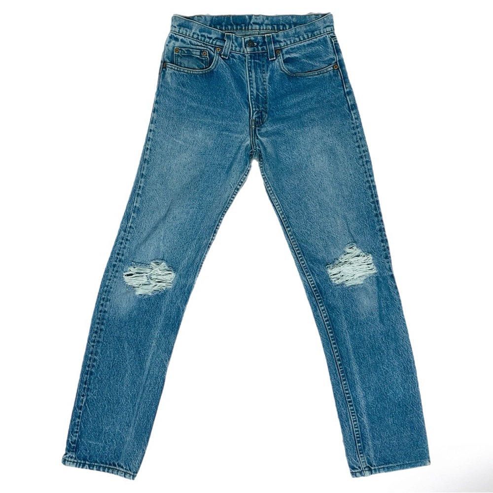 ✨ Levi's High Rise Straight Leg Jeans with Custom Distressing ✨ - Picture 2 of 16